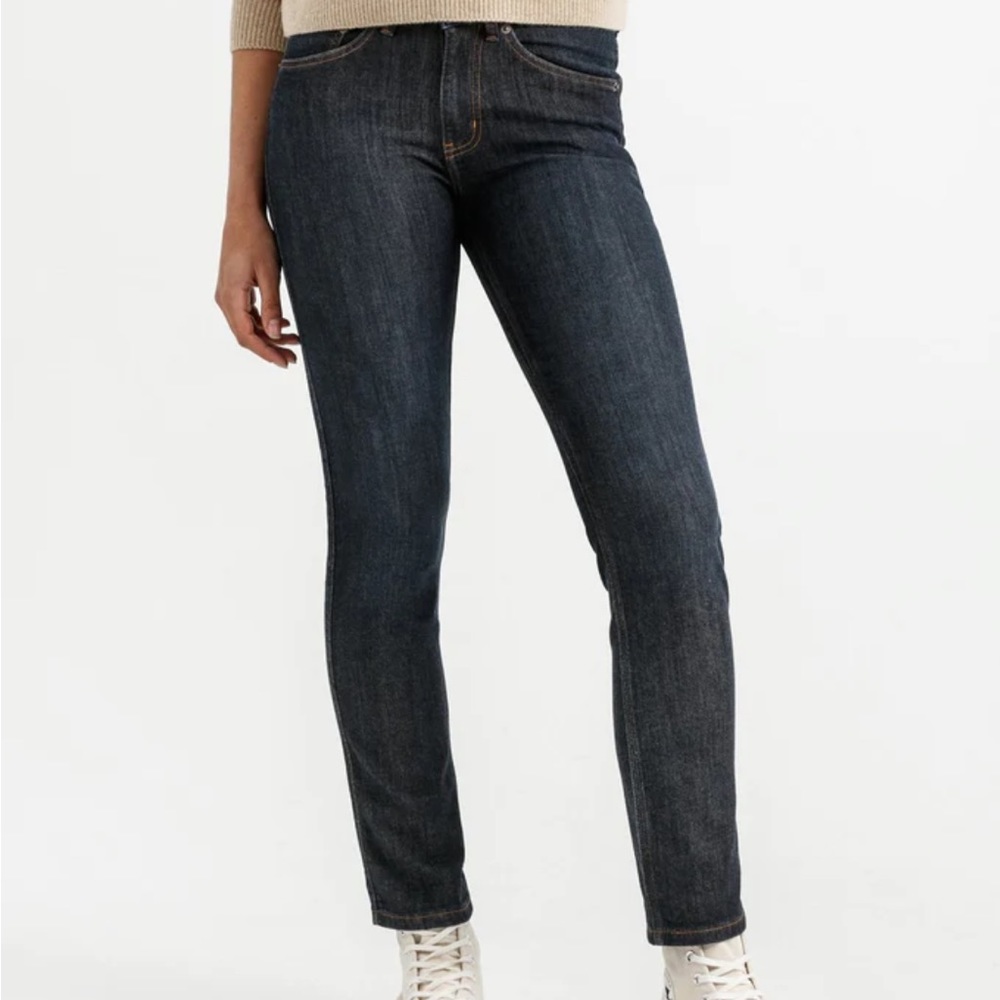 Duer Fireside Denim Mid Rise Slim Straight 28x32 (fleece lined)